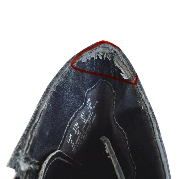 Clarks Cheshuntbe GTX black leather waterproof ankle biker boots size zip 6 1/2 - Picture 10 of 11